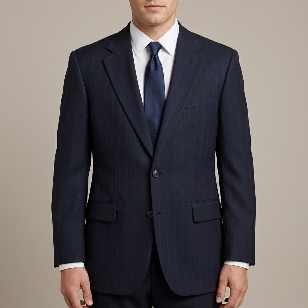 Stafford Blazer Jacket Mens 40R Navy Blue USA Made Suit Separates EUC